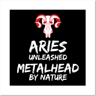 Aries unleashed Metalhead by Nature, funny Aries Zodiac Sign Posters and Art